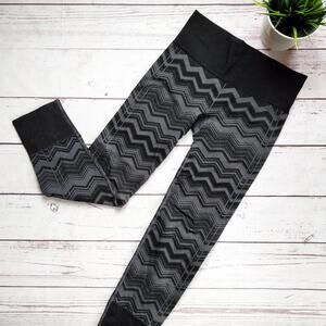 LULULEMON Ebb to Street Pant Heathered Slate Grey Black Printed Size 6 EUC